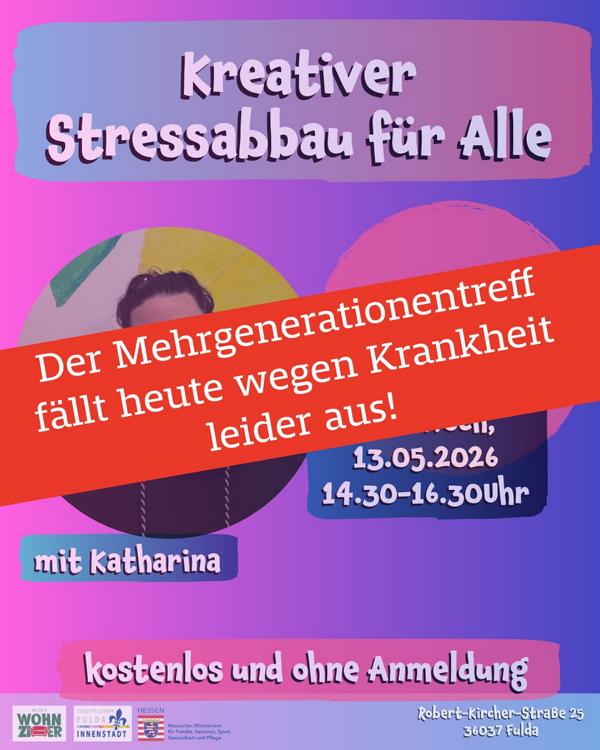 *** fällt aus*** Kreativer Stressabbau für Alle mit Katharina